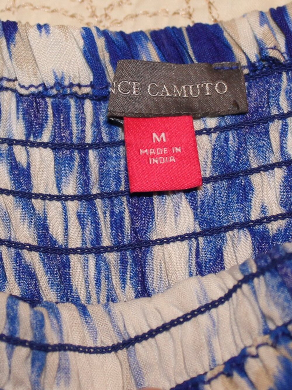 Vince Camuto Wide Leg pants in ikat design Royal Azure Brand New with tags - Picture 7 of 10